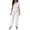 Red, variant on QQAMB Women Lounge Set Two Piece Pajamas Casual Print Short Sleeve Nightwear Sets Loose Lace V-Neck Sleepwear Set Red S