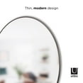 thumbnail image 2 of Umbra Hubba Round Metal Wall Mirror,Metallic Titanium, 2 of 6