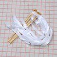 thumbnail image 4 of Dytern Party 10pcs White Wedding Delicate Ribbon Streamers Fairy Stick Cheer Props Party Supplies Favors With Golden Bell Random Style, 4 of 11