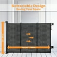 thumbnail image 4 of SHABEBE Retractable Baby Gate, 33" Tall, Extends up to 55'' Wide, Black/Child Safety Baby Gates Mesh, Punch-Free Pet Dog Gates for Stairs, Doorways, Hallways, 4 of 12