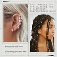 thumbnail image 3 of Yoyauz Ear Clip Ornaments Hair Ornament Rings For Braids Gold And Silver Hair Braid Accessories Hair Ornament Pendant Braids Cuff Clip Accessories Women'S Braid Decoration, 3 of 8