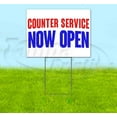 thumbnail image 1 of Counter Service Now Open (18" x 24") Yard Sign, Includes Metal Step Stake, 1 of 6