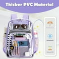 thumbnail image 3 of Ludolm Clear Backpack Heavy Duty TPU，See Through Backpack Stadium Approved，Quick Security Check See Through Backpacks Transparent Bookbag, 3 of 8