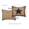 thumbnail image 3 of VHC Brands Black Check Star 4 Piece Queen Quilt Set (1 Queen Quilt, 2 Standard Shams, 1 Queen Bed Skirt), 3 of 4