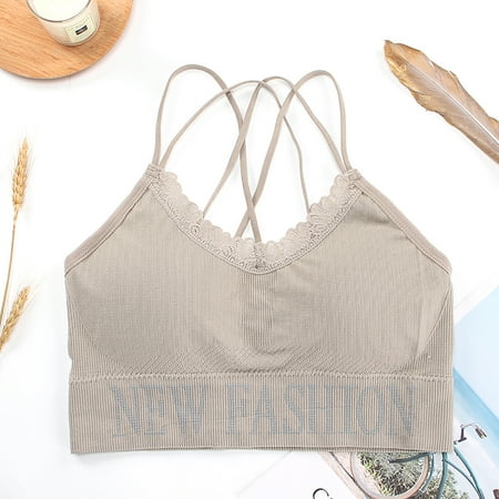 

VKEKIEO Strapless Bras for Women NEW FASHION Women s Underwear Tube Top Color Matching Vest Sports Suspenders