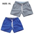 thumbnail image 2 of Trajes de baño de los troncos de la nadada 2pcs para los hombres nadan los pantalones cortos del traje de baño con los bolsillos, aptitud del ocio del verano, 2 of 7