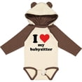 thumbnail image 3 of Inktastic I Heart My Babysitter Boys or Girls Long Sleeve Baby Bodysuit, 3 of 5
