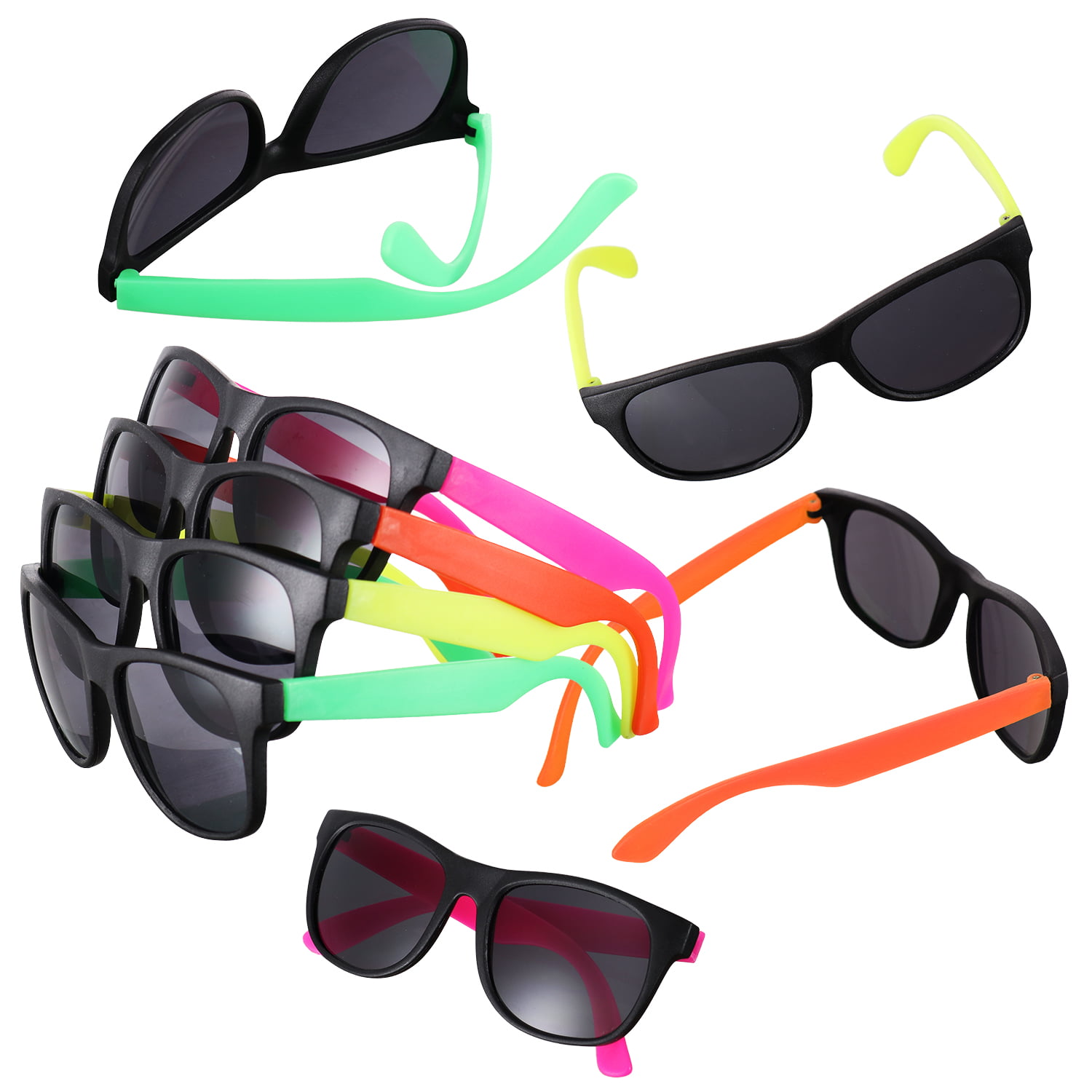 Neon Bulk Sunglasses - 12 Pieces - 5.5 Inches - Ideal for Kids and 
