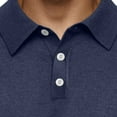 thumbnail image 4 of Camisa informal de manga larga con botones y color liso para hombre: diseño con solapa, material de poliéster, adecuada para el trabajo y la oficina, tallas S-XXXL., 4 of 6