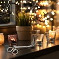thumbnail image 5 of Candle Wick Trimmer, Polished Stainless Steel Wick Clipper Cutter, Scissors, Reaches Deep Into Candles to Cut Spent Wicks, Allow Cleaner Burn and Prevent Soot Buildup，silver 18*6*3, 5 of 5