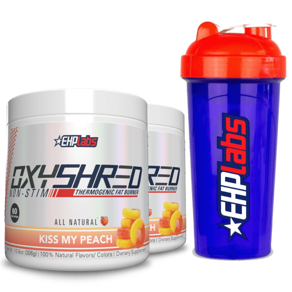 EHP Labs OxyShred Preworkout 60 Servings Kiss My Peach (Pack of 2) w