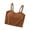 Brown, variant on LYXSSBYX Tank Top with Built in Bra Women's Straight Neck Suspender, Solid Color, Breast Pad, Camisole, Top Underneath, Women