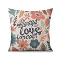 thumbnail image 2 of Colorful Floral Pillowcases Sweet Home Farmhouse Throw Pillow Covers 18 X 18 Inch, Set Of 2, Linen Study Sofa Cushion Cover Indoor Living Room Home Decor, 2 of 7