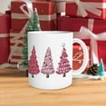 thumbnail image 3 of Pink Christmas Santa Coffee Mug - Winter Holiday Gifts for Women, 3 of 6