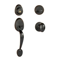 Dynasty Hardwre COL-ASP-100-12P Colorado Front Door Handleset, Aged, Oil Rubbed Bronze with Aspen Knob