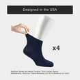 thumbnail image 2 of Cosyfeel Diabetic Socks Women Loose Diabetic Ankle Socks Bamboo Socks For Women's Seamless Toe and Non-binding Top, 4 Pairs Diabetics Neuropathy Socks For Women (Navy Blue, l), 2 of 6