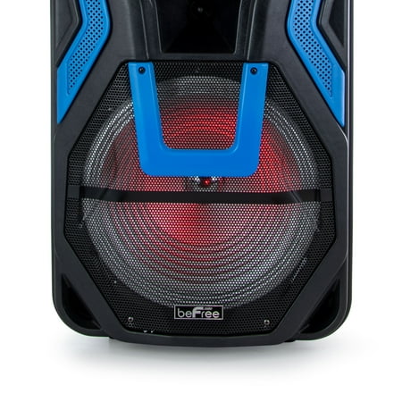 beFree Sound - 15 Inch Bluetooth Portable Party PA Speaker - Black