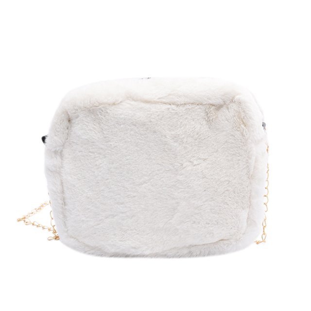 Sywqhk Retro Mujeres Felpa Color Sólido Messenger Bag Cadena Bolsos Pequeños (01 Beige) Sywqhk Para estrenar