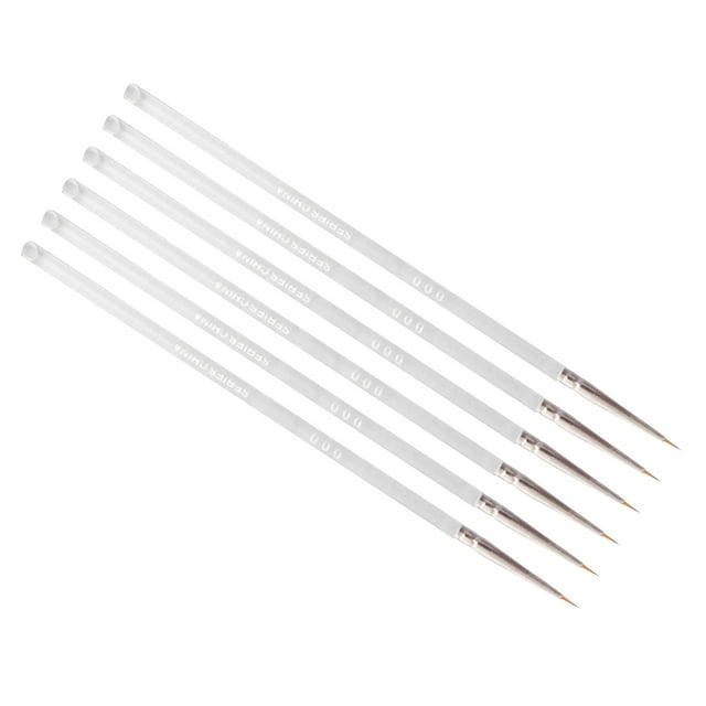 6 pinceles para pintar con detalles, barril acrílico, nailon suave, buena capacidad de absorción, pinceles de acuarela para pintar sobre papel