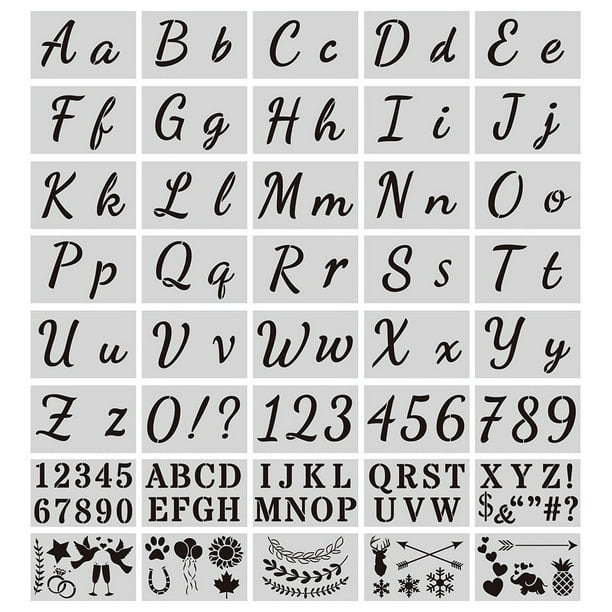 Juego de plantillas de letras bonitas BEMS-40 Uds. Compatible con niños ...