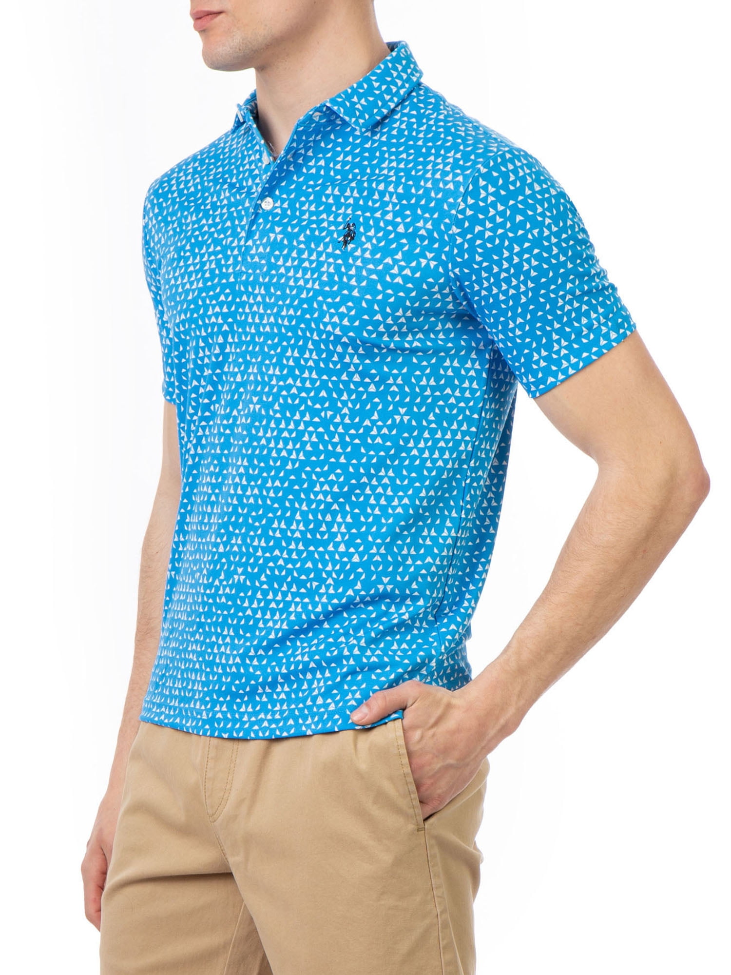 U.S. Polo Assn. Men's Interlock Printed Polo Shirt