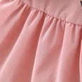 thumbnail image 6 of PINQI Girls Dresses 0-24 Months Baby Girls Winter Big Bowknot Padded Ruffle Neckline Dress Fall Winter Long Sleeve Flared Sleeve Long Princess Dresses(Pink-3,6-12 Months), 6 of 8