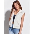 thumbnail image 6 of Spring Autumn Women Sleeveless Jackets Zip Up Casual Vest Coat, 6 of 6