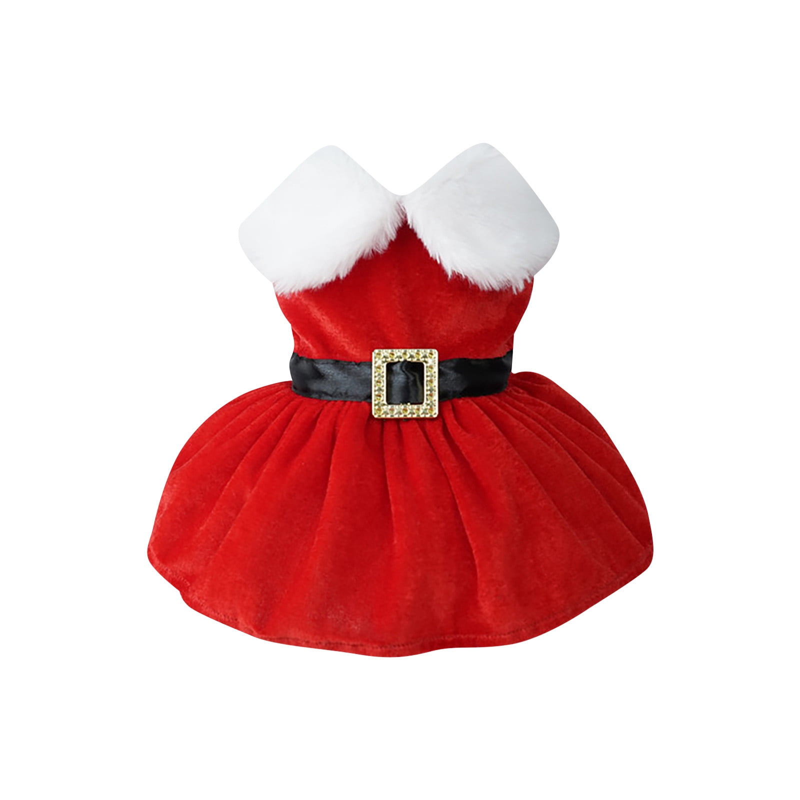 Santa Dog Christmas Outfit Thermal Holiday Puppy Dress Pet Clothes
