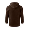 thumbnail image 4 of qolati Men's Sherpa Hoodie Winter Thick Fuzzy Pullover Long Sleeve Kangaroo Pocket Hoodie Fall Winter Hooded Sweatshirt, 4 of 5