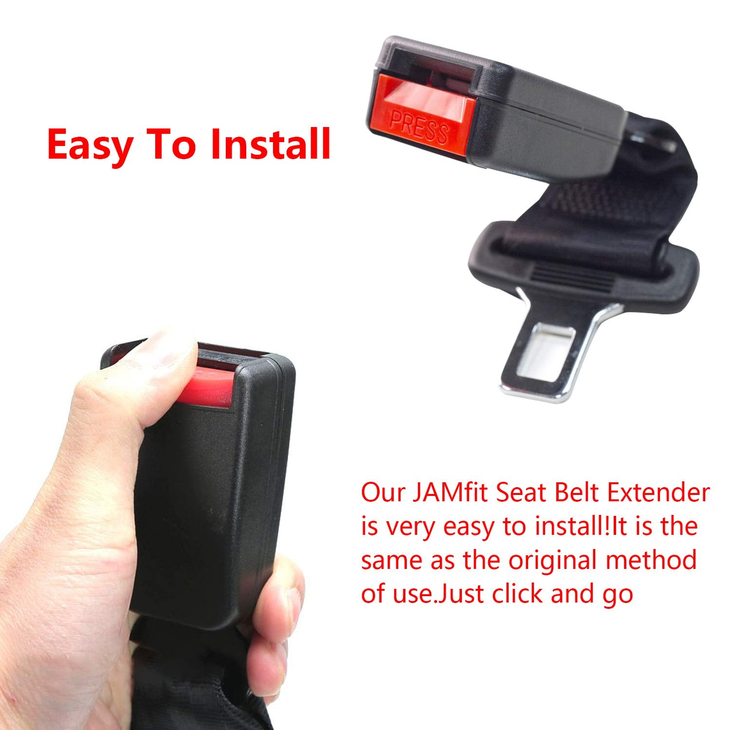 Seat Belt Extender, (7/8'' Metal Tongue) Car Seatbelt Extenders, Seatbelt  Buckle, Seat Belt Extension For Pregnant Women Child Safety Seats, Suitable  for Most Cars 