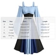 thumbnail image 2 of Iyufng Womens Off The Shoulder Flare Sleeve Corset Maxi Dresses Color Block Gothic Witch Costume for Halloween Party, 2 of 5