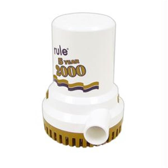 Rule 2000 GPH Non-automatic Bilge Pump With 6ft Leads for sale online 