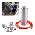thumbnail image 4 of 800Ml Universal Radiator Coolant Aluminum Catch Tank Overflow Reservoir Coolant Water Tank 0.8L,1 x Coolant Water Tank 1 x Tube 9 x Mounting Accessories,Silver, 4 of 5