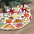 thumbnail image 3 of FMSHPON Burger Pizza Slice Xmas Christmas Tree Skirt Stand Mat for Holiday Party Decoration Indoor Outdoor 48 inches, 3 of 3