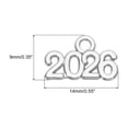 thumbnail image 2 of Encanto de Número Metálico Uxcell del Año 2026 para Hacer Joyería DIY, Collar, Pulseras, Llavero, Paquete de 80, 2 of 7