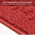 thumbnail image 4 of Kitchen Rugs, 31"x19" Kitchen Mats, Half Moon Round Kitchen Rugs Carpet, Specialized in Ultra Anti Skid Absorbent and Machine Washable for Kitchen Doorway Floors Accessories (Burgundy), 4 of 4