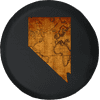 Nevada - Old World Travel Map Spare Tire Cover Jeep RV 31 Inch