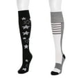 thumbnail image 3 of MUK LUKS Women's 2 Pair Pack Cotton Compression Knee High Socks, 3 of 6