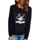 thumbnail image 1 of Tops de mujer Camisas Blusas Elegantes Camisas casuales de manga larga Cuello redondo de Navidad Ajuste ligero Túnica de otoño Top Otoño Odeerbi ODB-5, 1 of 6