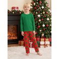 thumbnail image 4 of AIGUR Family Matching Christmas Pajamas Set Long Sleeve Tops with Dot Print Pants, 4 of 10