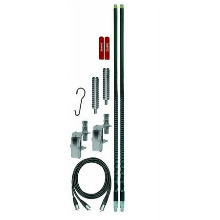 FireStik FS4-64A9A-B Four foot dual mirror mount CB antenna kit (Black)