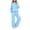 Blue, variant on Yuanlook Women's Coordinated Two‑Piece Tracksuit, Cowl Neck Raglan Sleeve Sweatshirt and Drawstring Wide Leg Trousers for Weekend Errands and City Strolls S‑XXXL