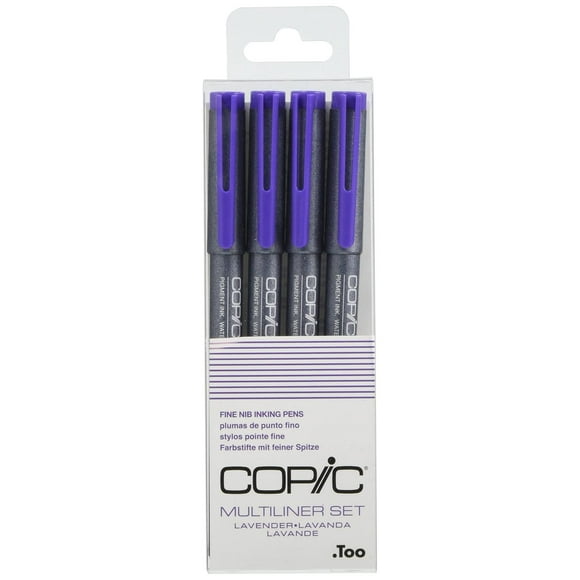 Juego de Multiliner Copic Lavanda 4 Piezas multicolor