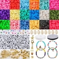 thumbnail image 2 of 4995 Piezas de de Arcilla para Pulseras, Collar, Manualidades, 18 Colores, 2 of 9