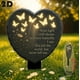 thumbnail image 1 of Memorial Garden Stake - Heart-Shaped Rock with Butterfly, Poem & Floral Design | Waterproof 2D Acrylic Grave Marker for Garden, Yard, 1 of 5