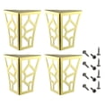 thumbnail image 4 of 4 patas de mesa de metal con patrón hueco, elevadores de muebles clásicos, patas de gabinete para Oro, 4 of 9