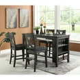 thumbnail image 3 of 2 Counter Height Gray Dining Chairs, X Back Design, Comfy Seat Padding Chair Of 2, Style With Relaxing Cushion Seat, Solid Wood For, 3 of 6