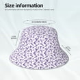 thumbnail image 3 of Yiaed Lavender Flowers Print Reflective Stripe Bucket Hat Unisex Funny Outdoor Fisherman Cap Beach Sun Hat, 3 of 5