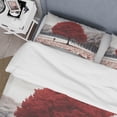 thumbnail image 4 of Designart "Red And Grey Tree silence I" Landscape Trees Bedding Covert Set - Trees Red Landscapes Bed Set With 2 Shams, 4 of 6