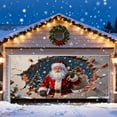 thumbnail image 4 of Christmas Garage Door Banner 16x7ft Large, Outdoor Holiday Decor with Grommets for 2 Car Garage, Fence, Porch and Events, 4 of 5